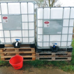 Mise en place  de containers  pour l’aliment liquide